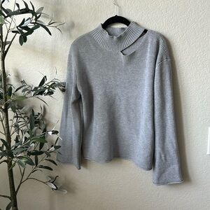 Vici Dolls grey neck cut out sweater